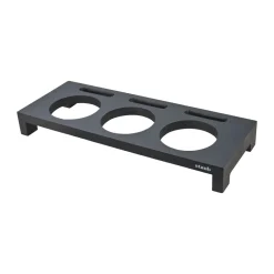Staub serveerhouder voor 3 mini potten, Zwart