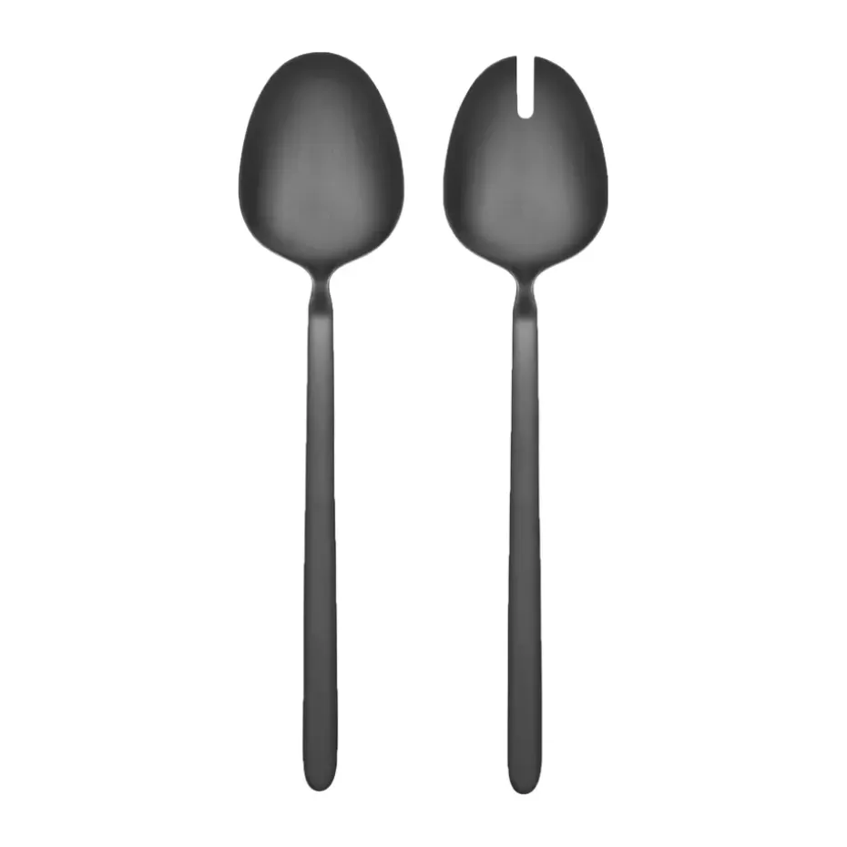 STELLA saladebestek zwart 2-pack, 28 cm