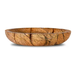 Sten schaal groot Ø28 cm, Bruin bosmarmer