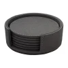 Sting glasonderzetters Ø12 cm 6-pack, Black