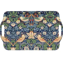 Strawberry Thief dienblad met handgreep, Blauw
