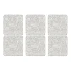 Strawberry Thief glazen onderzetter 6-pack, Grey