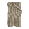 Stripe linnen tafelkleed 150x300 cm, Zwart zand