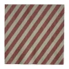 Stripe papieren servet 33x33 cm 20-pack, Dark red