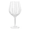 Stripe rodewijnglas 65 cl, Clear-white stripes