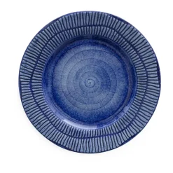Stripes bord Ø21 cm, Blauw