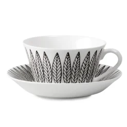 Svart Salix theeset kegel, Theekop + schotel