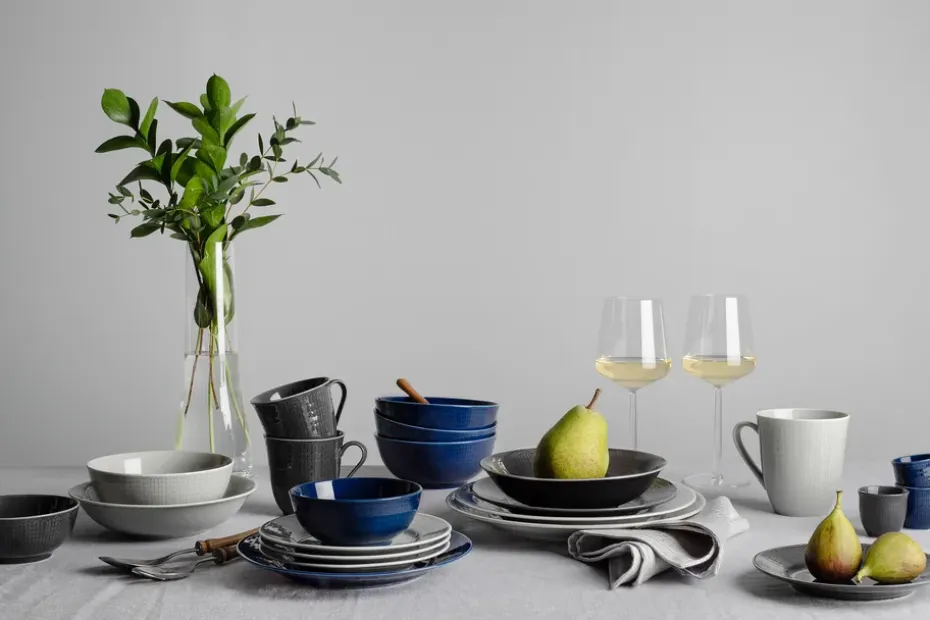 Swedish Grace diep bord Ø19 cm, Mist (grijs)