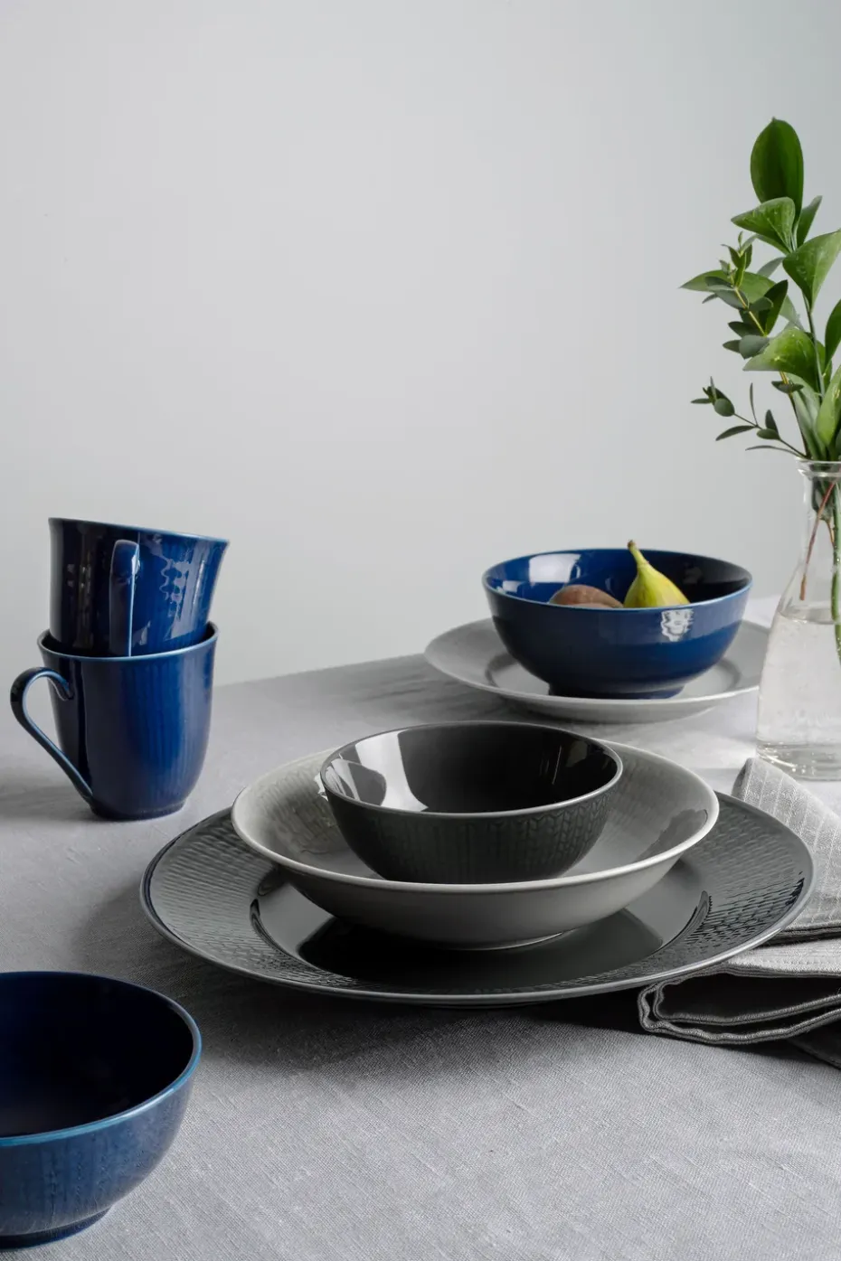 Swedish Grace diep bord Ø19 cm, Mist (grijs)