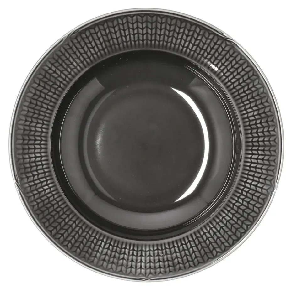 Swedish Grace diep bord Ø25 cm, stone (donker grijs)