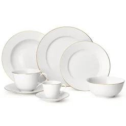 Swedish Grace Gala theekop met schotel, Wit
