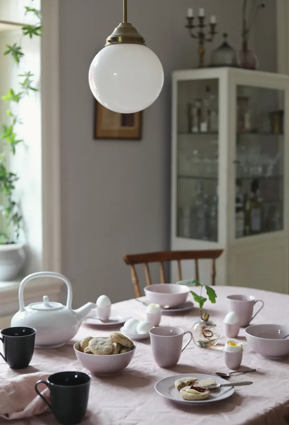Swedish Grace schaal groot, rose (roze)