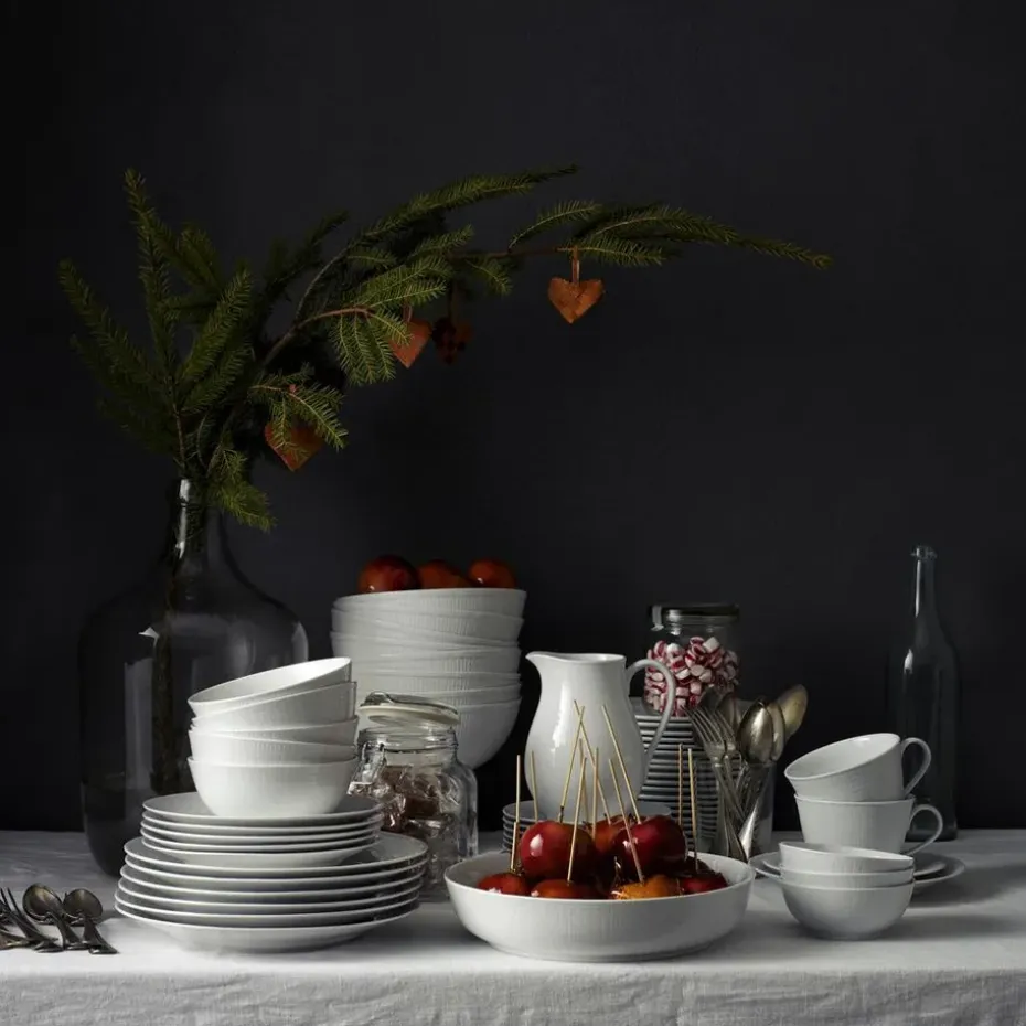 Swedish Grace schaal groot, snow (wit)
