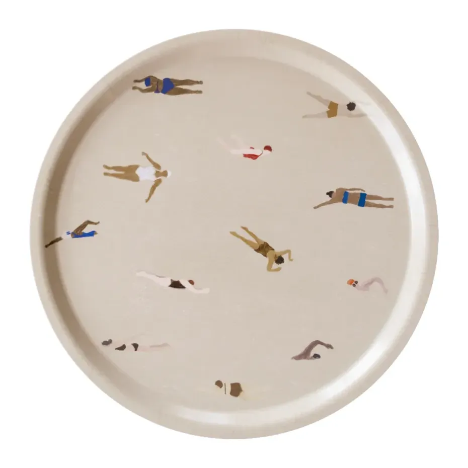 Swimmers dienblad Ø38 cm, Beige