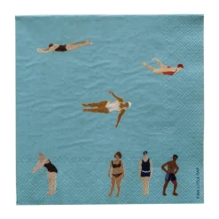 Swimmers papieren servetten 33x33 cm 25-pack, Multi