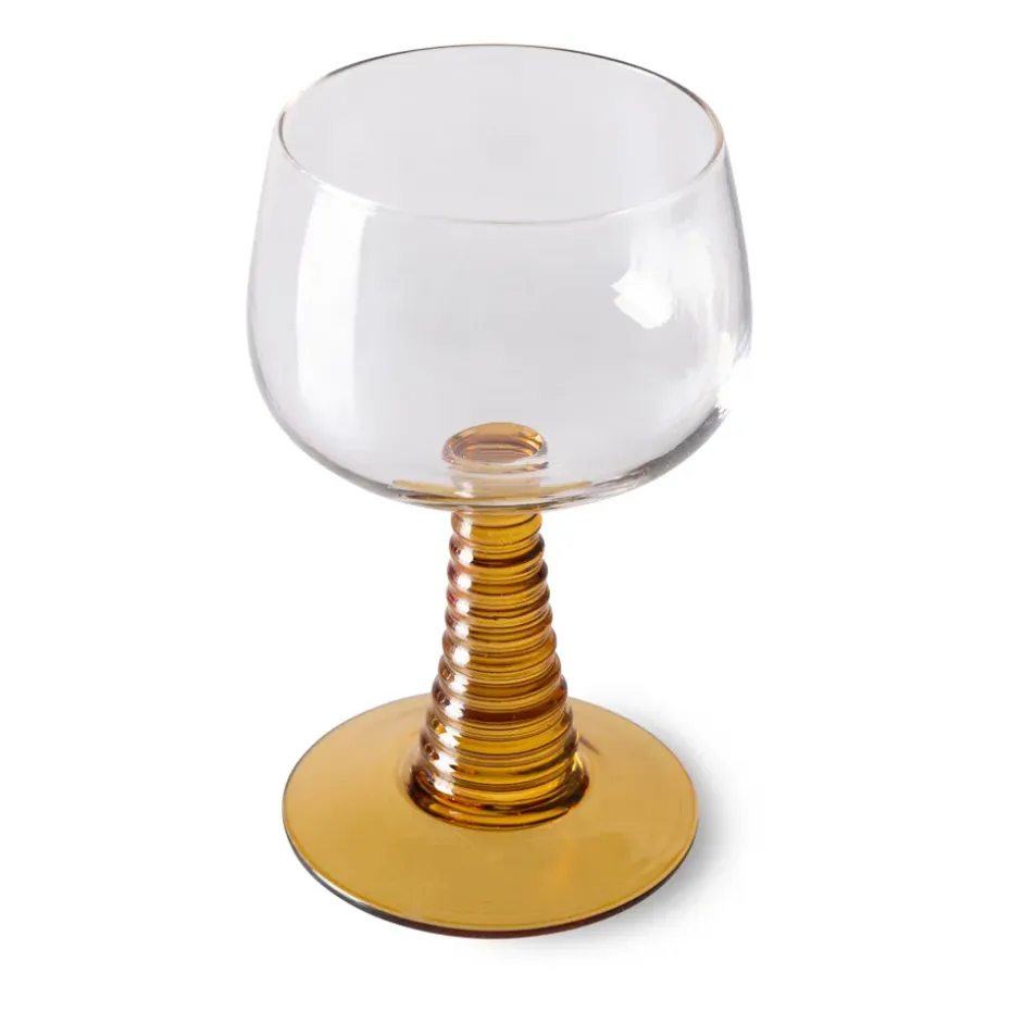 Swirl wijnglas hoog, Ochre