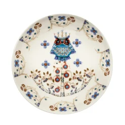 Taika diep bord 20 cm., wit patroon