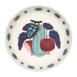 Taika Sato diep bord Ø20 cm, Wit-multi