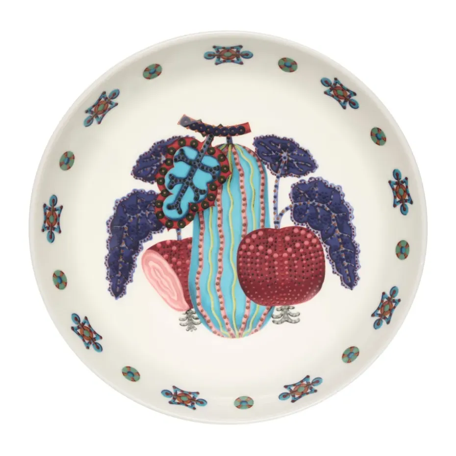 Taika Sato diep bord Ø20 cm, Wit-multi