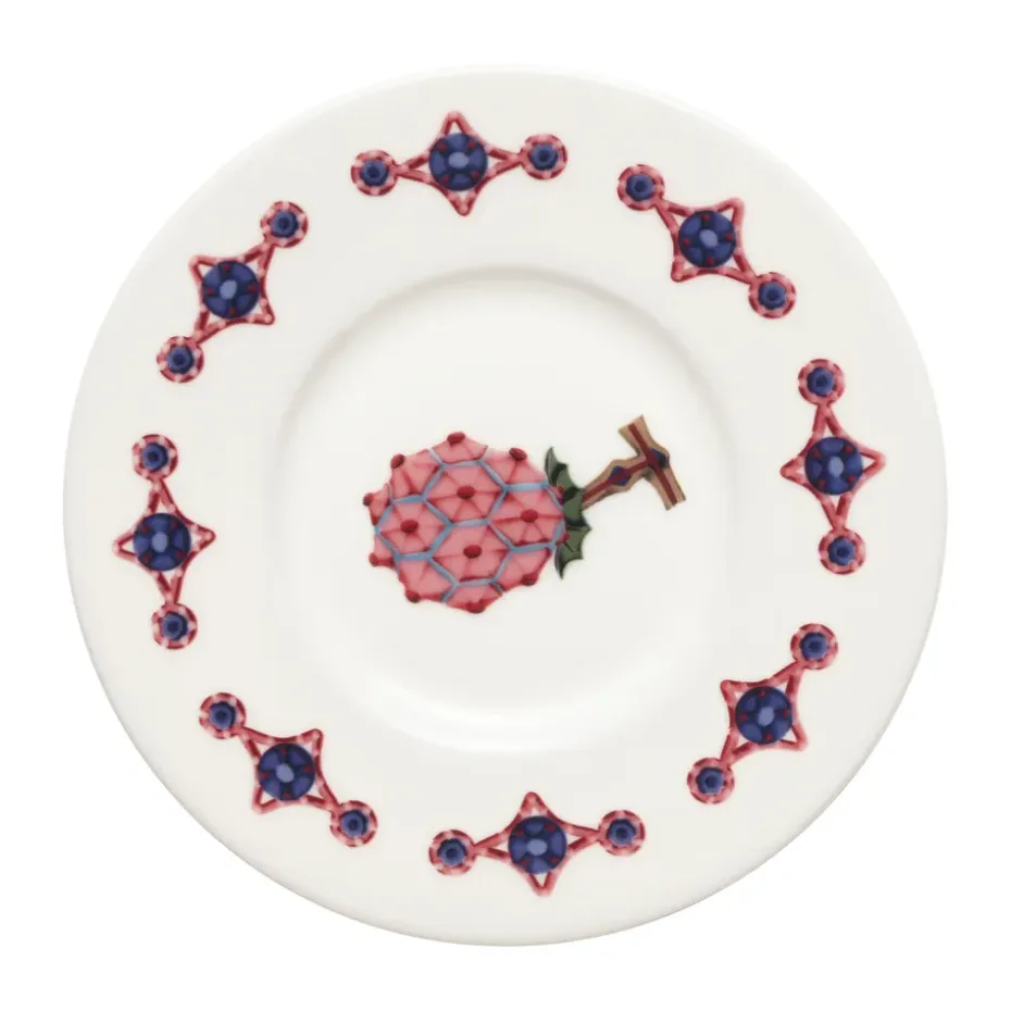 Taika Sato schotel Ø16 cm, Wit-multi