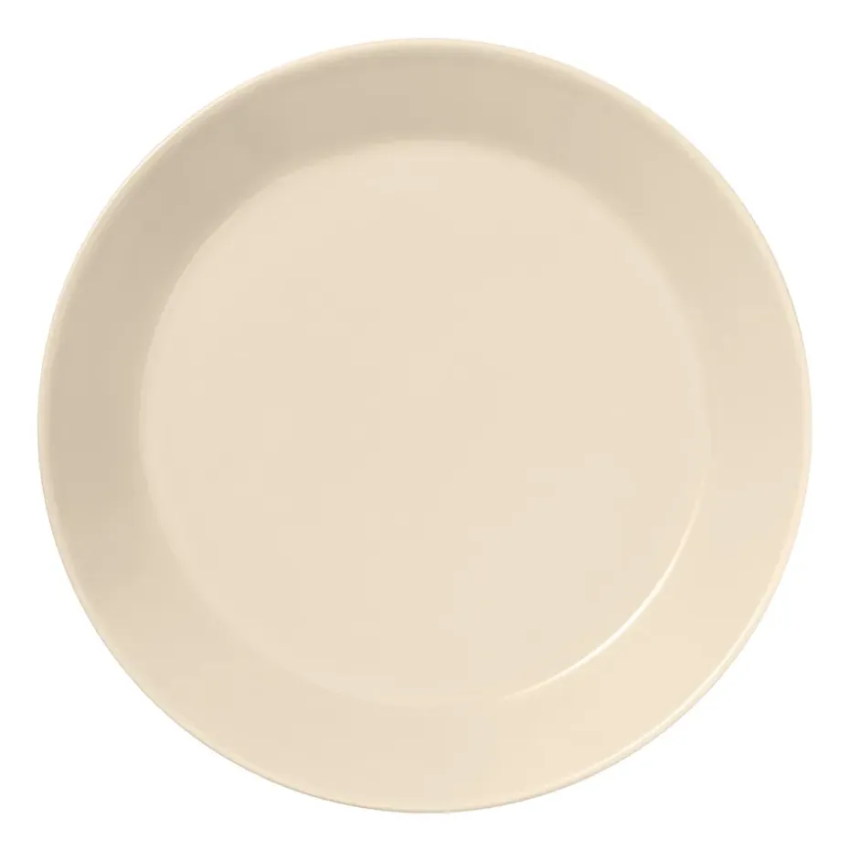 Teema bord Ø21 cm., Linnen