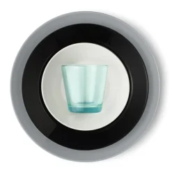 Teema bord Ø21 cm., parelgrijs