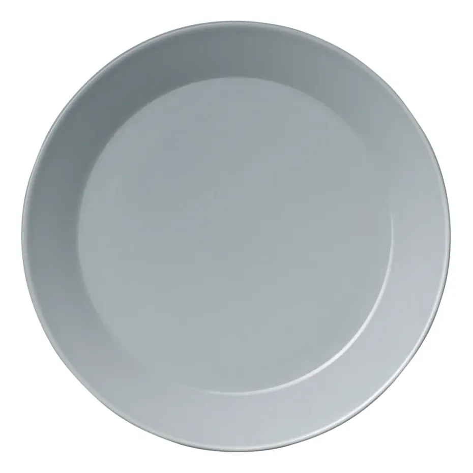 Teema bord 23 cm., Parelgrijs