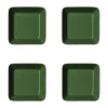 Teema vierkant bord, Bosgroen, 12x12 cm 4-pack