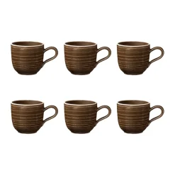 Terra espressokopje 9 cl 6-pack, Earth Brown