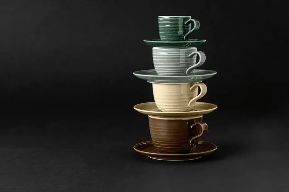 Terra koffieschotel Ø16,1 cm 6-pack, Pearl Grey