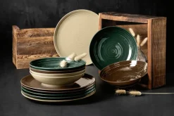 Terra schaal Ø28 cm 2-pack, Moss Green
