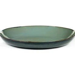 Terres de Rêves serveerschaal 35,5 cm, Smokey blue-dark blue