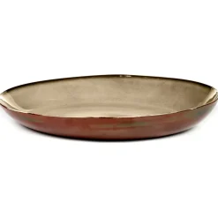 Terres de Rêves serveerschaal 35,5 cm, Misty grey-rust