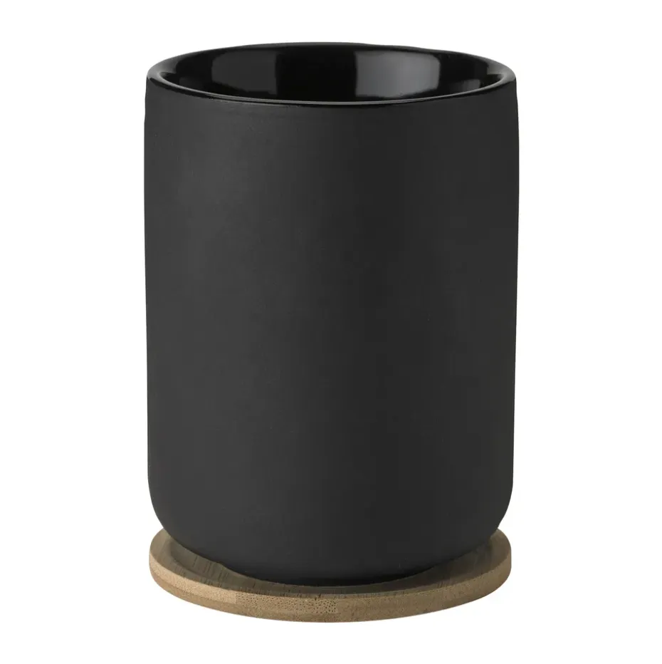 Theo thermosbeker met onderzetter 25 cl, Black