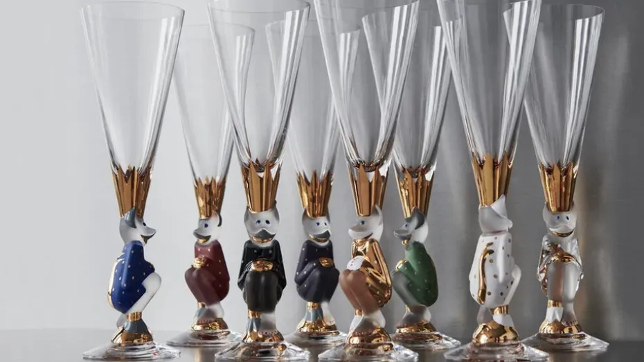The Sparkling Devil champagneglas 19 cl, Goud