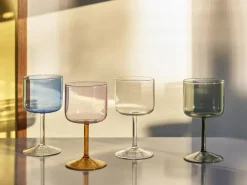 Tint wijnglas 25 cl 2-pack, Blauw-transparant