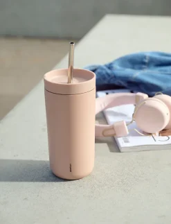 To Go Sip thermosbeker met rietje 0,4 L, Heather