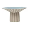 Toppu centerpiece hoog Ø30x17 cm, Clay-Ice blue