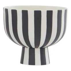 Toppu kom Ø15 cm, Zwart-wit