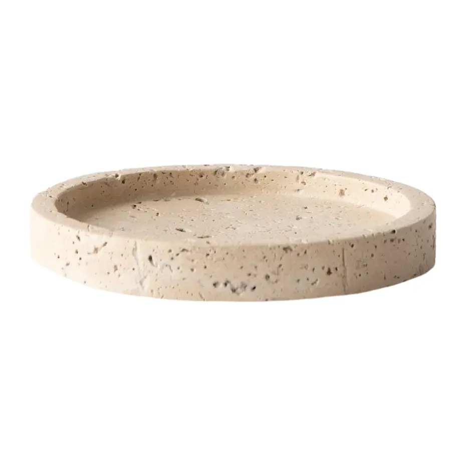 Travertin schaal, Ø15 cm