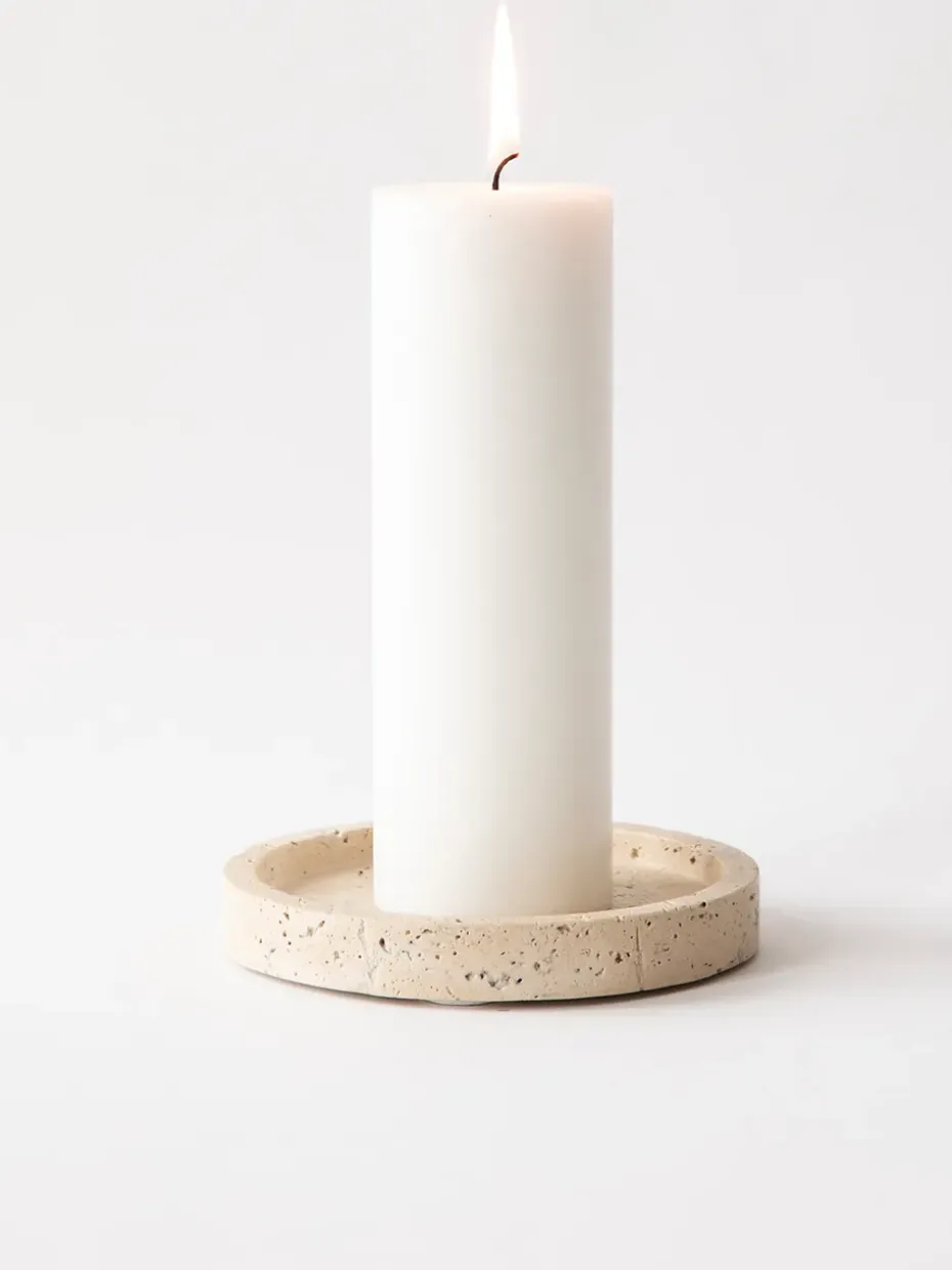 Travertin schaal, Ø15 cm