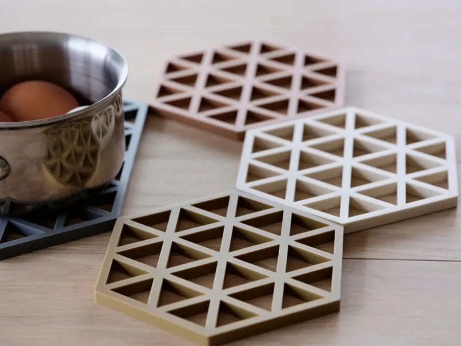 Triangle pannenonderzetter, Light Terracotta