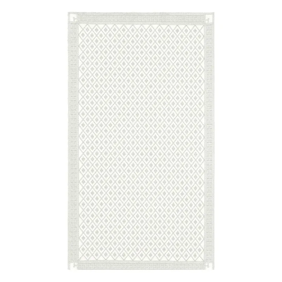 Åttebladrose tafelkleed beige, 150x260 cm