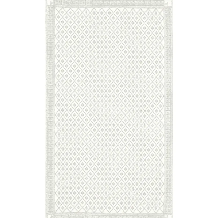 Åttebladrose tafelkleed beige, 150x310 cm