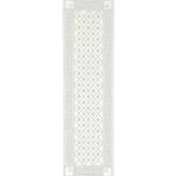 Åttebladrose tafelloper 50x150 cm, Beige