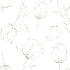 Tulipa servetten 33x33 cm, White