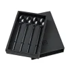 Tvis lange lepels 4-pack, zwart