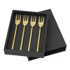 Tvis vork 4-pack, goud
