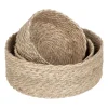 Twisted broodmand 3-pack, Natuur-grijs