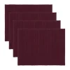 Uni placemat 35x46 cm 4-pack, Bourgondisch rood
